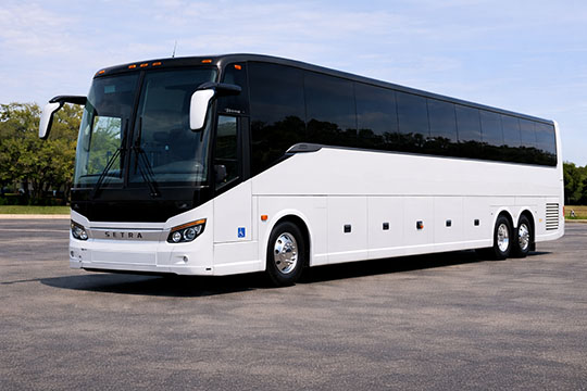 56-passenger charter bus available for charter in Menlo Park, CA
